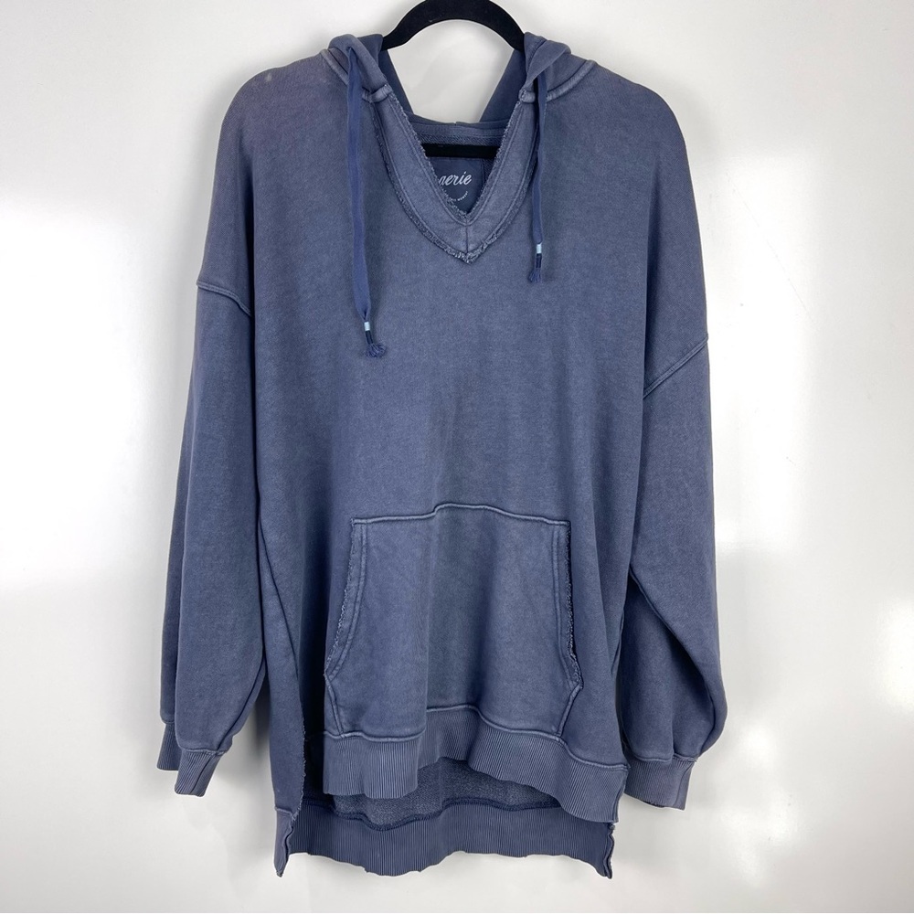 Aerie Barefoot Hoodie Oversized Casual Women's Size Small Distressed Loungewear
